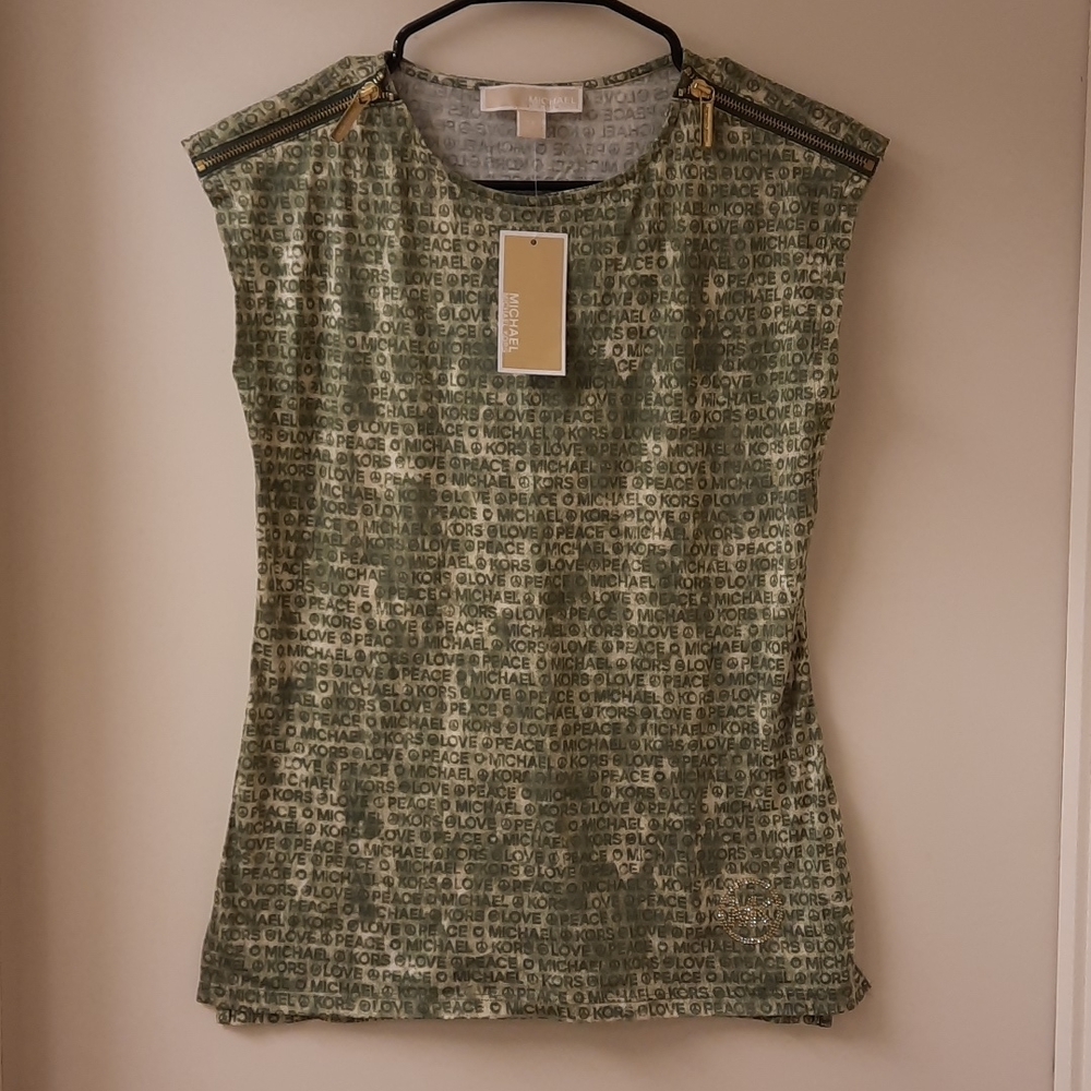 MICHAEL Michael Kors Peace Love Stretch Top
